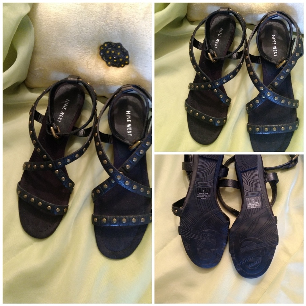 Nine West Black Sandals